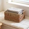 Elegant Woven Storage Basket for Desktop and Coffee Table - Perfect for Organizing Sundries and Snacks