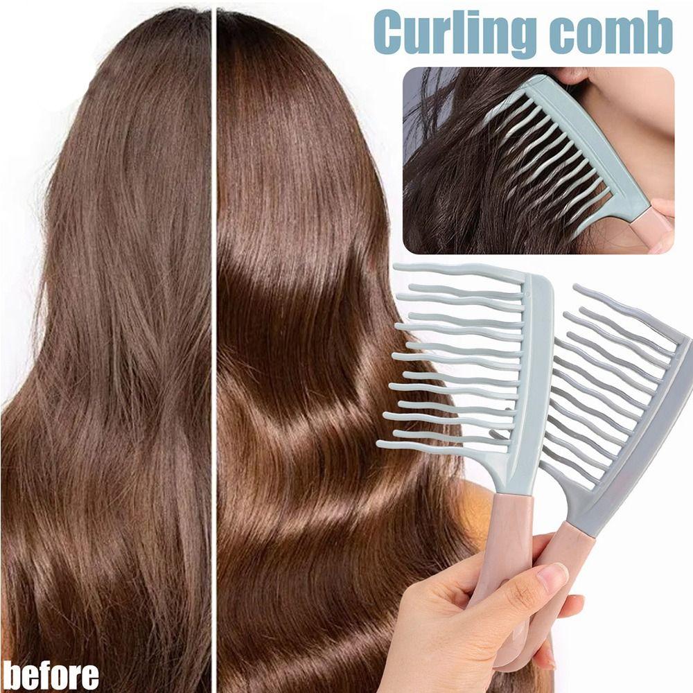 Easy To Clean Double Row Big Tooth Comb Lightweight Hair Styling Fluffy Roots Combs