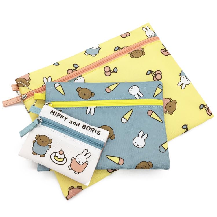 

Marimo Craft Miffy Boris Sweets Patisserie Triple Ice Cream W27 x H20cm & Pouch, Cherry, & Cake, DBM-1709