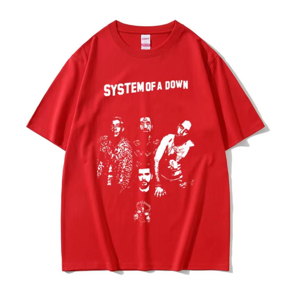 Alternative Metal Rock Band System of A Down Graphic T-shirt Men's Women Clothing Casual Vintage Oversized Short Sleeve T Shirts