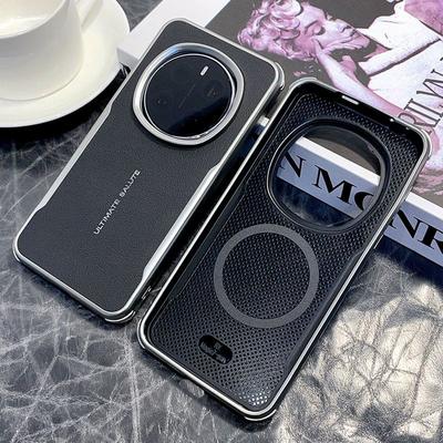 For Huawei Honor Magic 8 Pro Case PU Leather Magnetic Wireless Charging Protective Back Cover Case For Magic 8 7 Pro Phone Shell