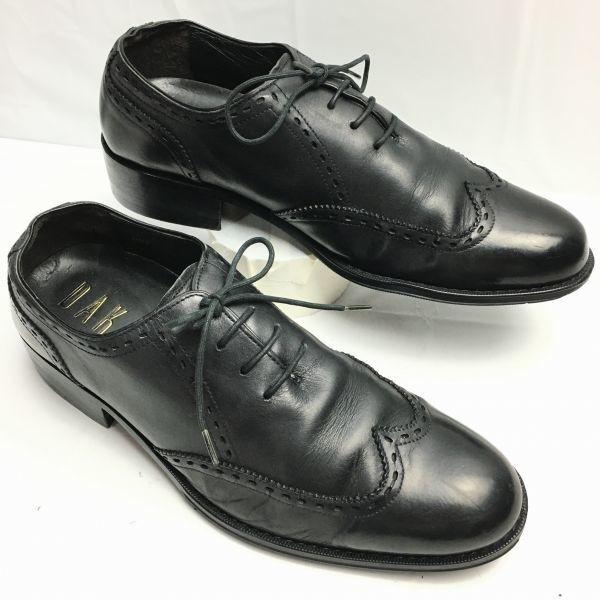 

DAKS Closed Lacing Wingtip Business Shoes Black Size 24.5 High Heel Men’s