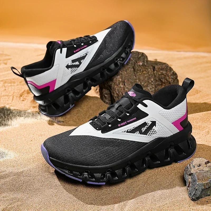 

Men s Outdoor Sneakers Jogging Cushioning Hiking Trainer Breathable Anti Odor Lightweight Rebound Fashion Running Shoes 45 черный белый