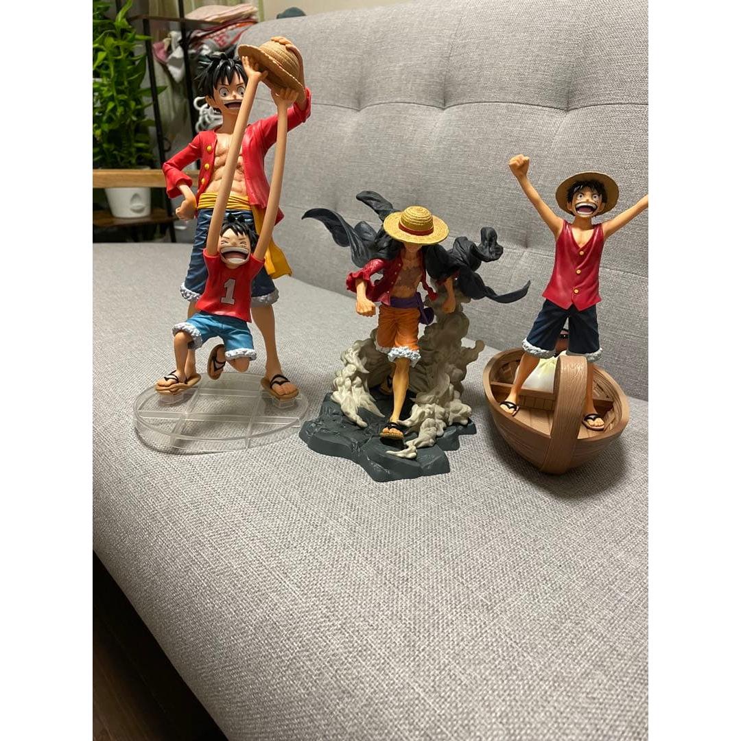 Used One Piece Monkey D. Luffy Figure Set of 3