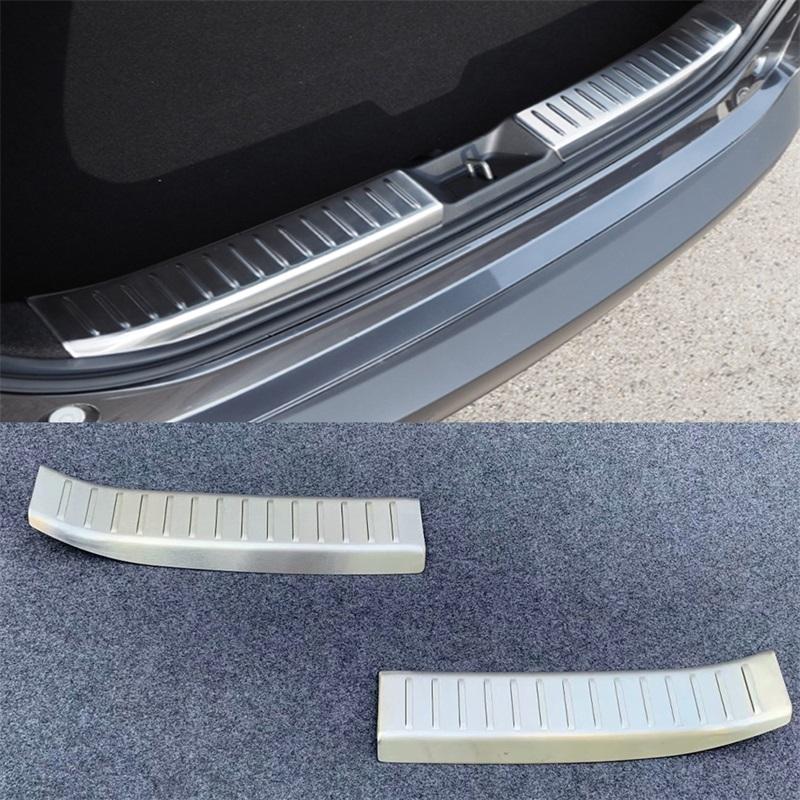 For Mazda CX-30 CX30    Stainless Steel Interior Rear Trunk Bumper Foot Palte Protection Cover Trims Car Accessories