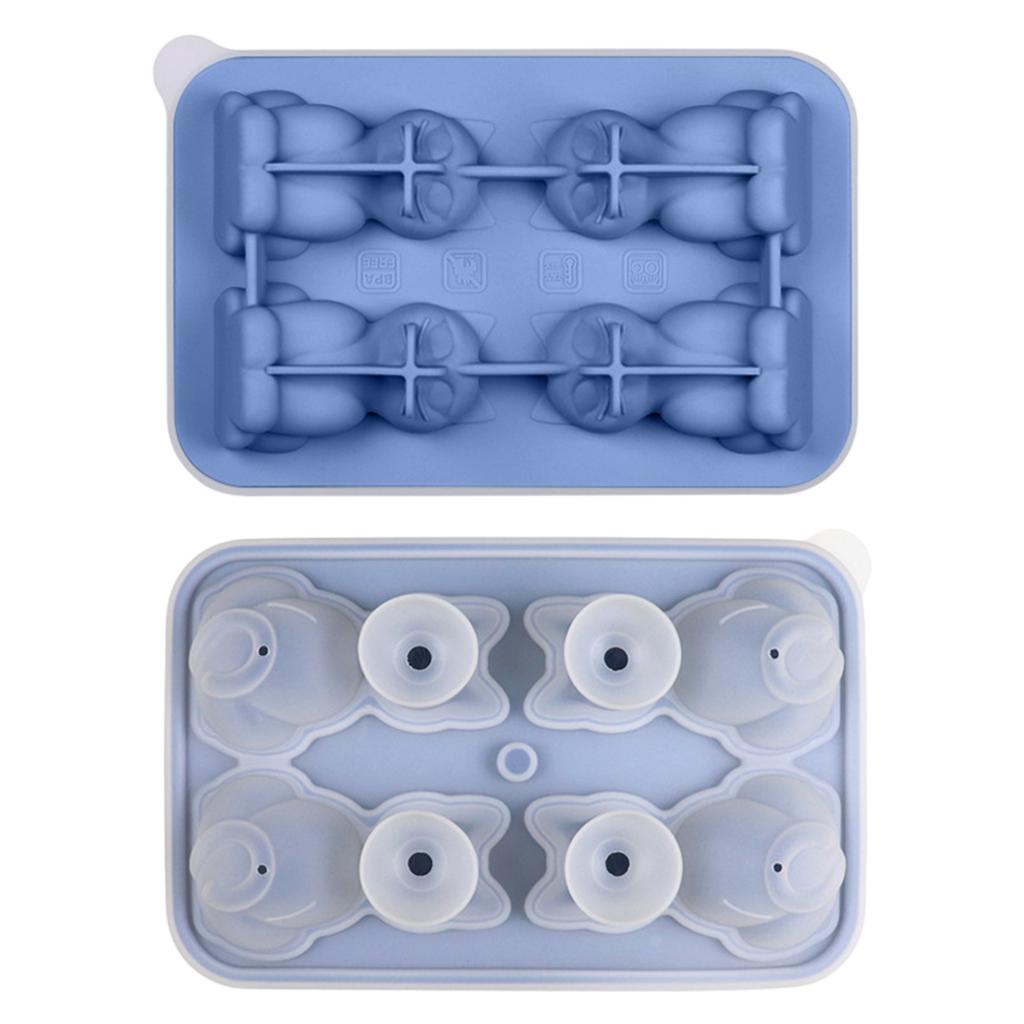 3D Silicone Mold With Funnel , Whiskey & Cocktail Ice Trays , Brandy, Fast ,Free, Easy Release Novelty Gift For Men