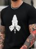 Lässiges Sommer-T-Shirt - Schwarz mit Weißem Kreuz & Handdesign