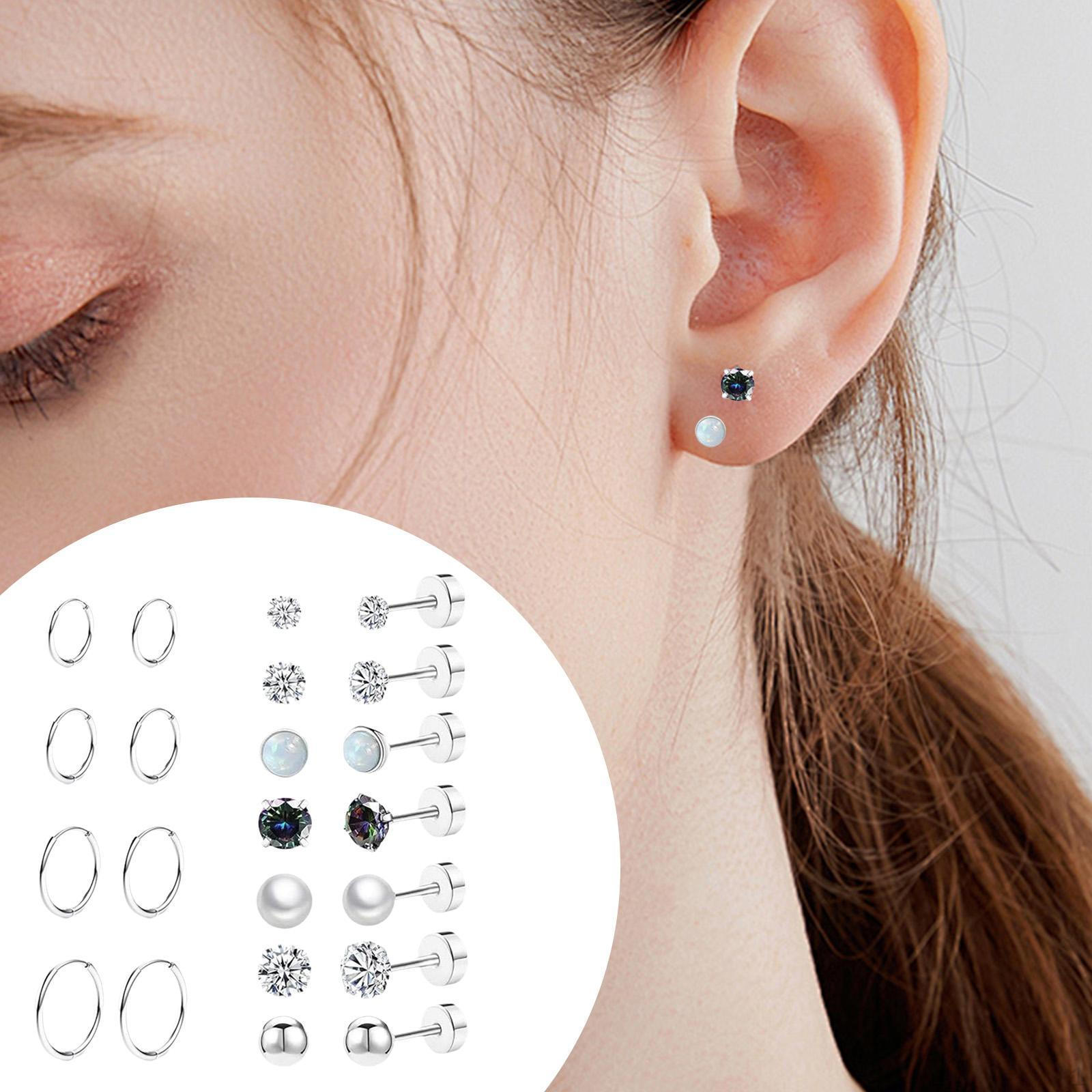 

Набор из 11 пар серег для нескольких проколов, подарки на помолвку, годовщину Style A