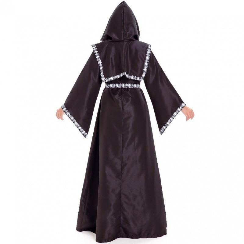 Spooky Skeleton Reaper Witch Outfit Cloak Ideal For Halloween And Cosplay Celebrations