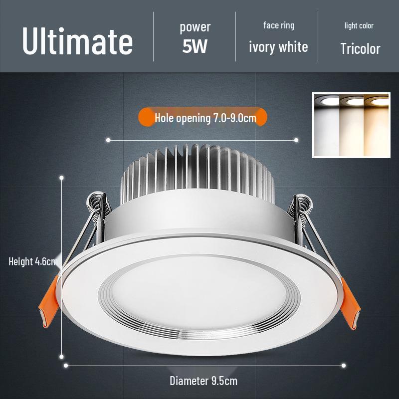 Recessed Ceiling Downlight – Copper Spotlight for Living Room and Commercial Spaces