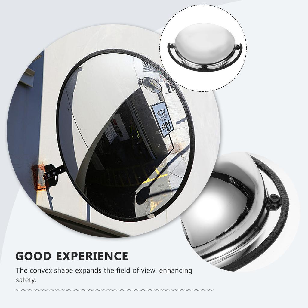 Compact Adjustable Convex Mirror for Outdoor Convex Parking Assist Road Safety High Traffic Supermarkets Garages Visibility
