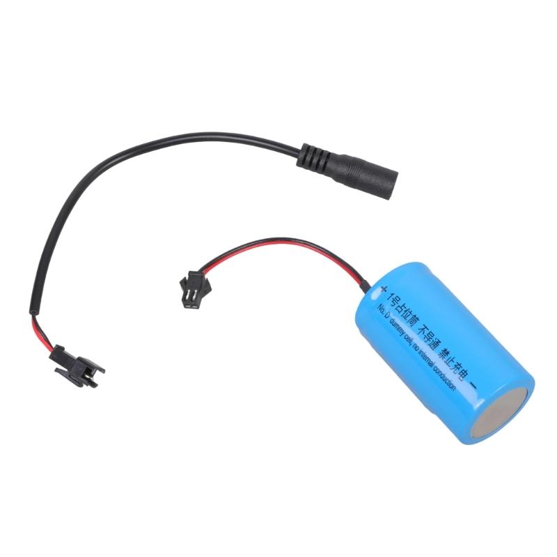 NonConductive LR20 D Battery Adapter Spacer Tube Featuring 5.5x2.1mm Female Port For External Adapter Connection