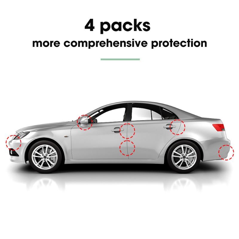 4 st Bildekorklist Universell Automatisk Karosskant Stötfångare Anti-repskydd ABS Självhäftande Bildekal