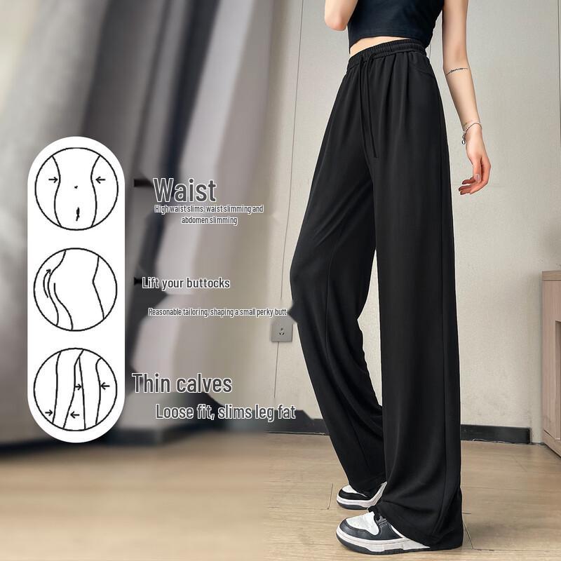 Handu Yishe Women's High-Waist Loose Wide-Leg Pants