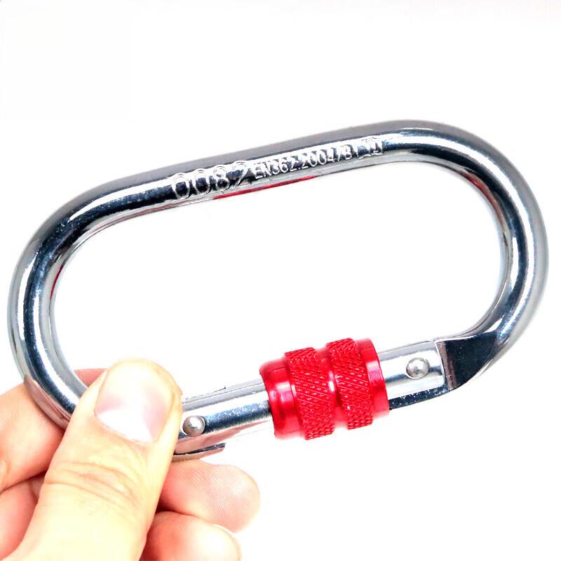 ML Rock Climbing Steel Screw Lock Carabiner
