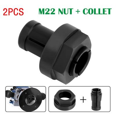 2Pcs 12mm Collet Chuck M22 Nut Electric Router Accessories Milling Cutter Conversion Handle Engraving Machine