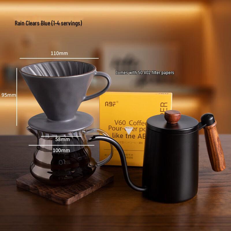 Qiwei Ceramic V60 Pour-Over Coffee Brewing Set