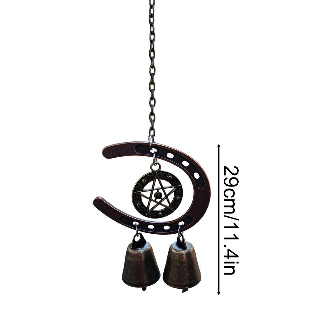 Wind Chimes Alloy Anti-Rust Fade-Proof Compact Decoration Horseshoe Windchime Ornaments for Family Home Ranch Bar Indoor