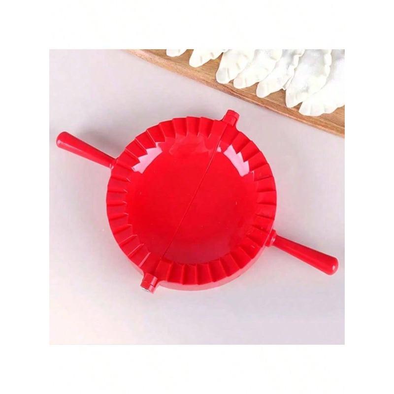 1pc Red Plastic Dumpling Mold, Pastry Pressure Mold, Suitable For Baking Tools
