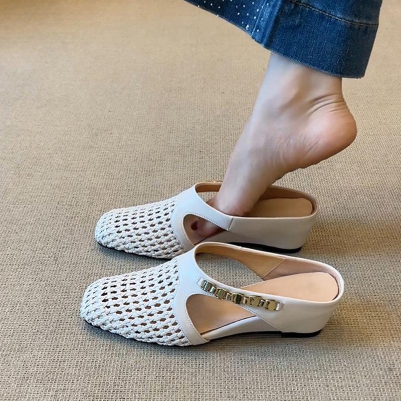 

Новая ретро обувь плетеные ажурные шлепанцы стелька обувь и шлепанцы с увеличением высоты 40 бежевый