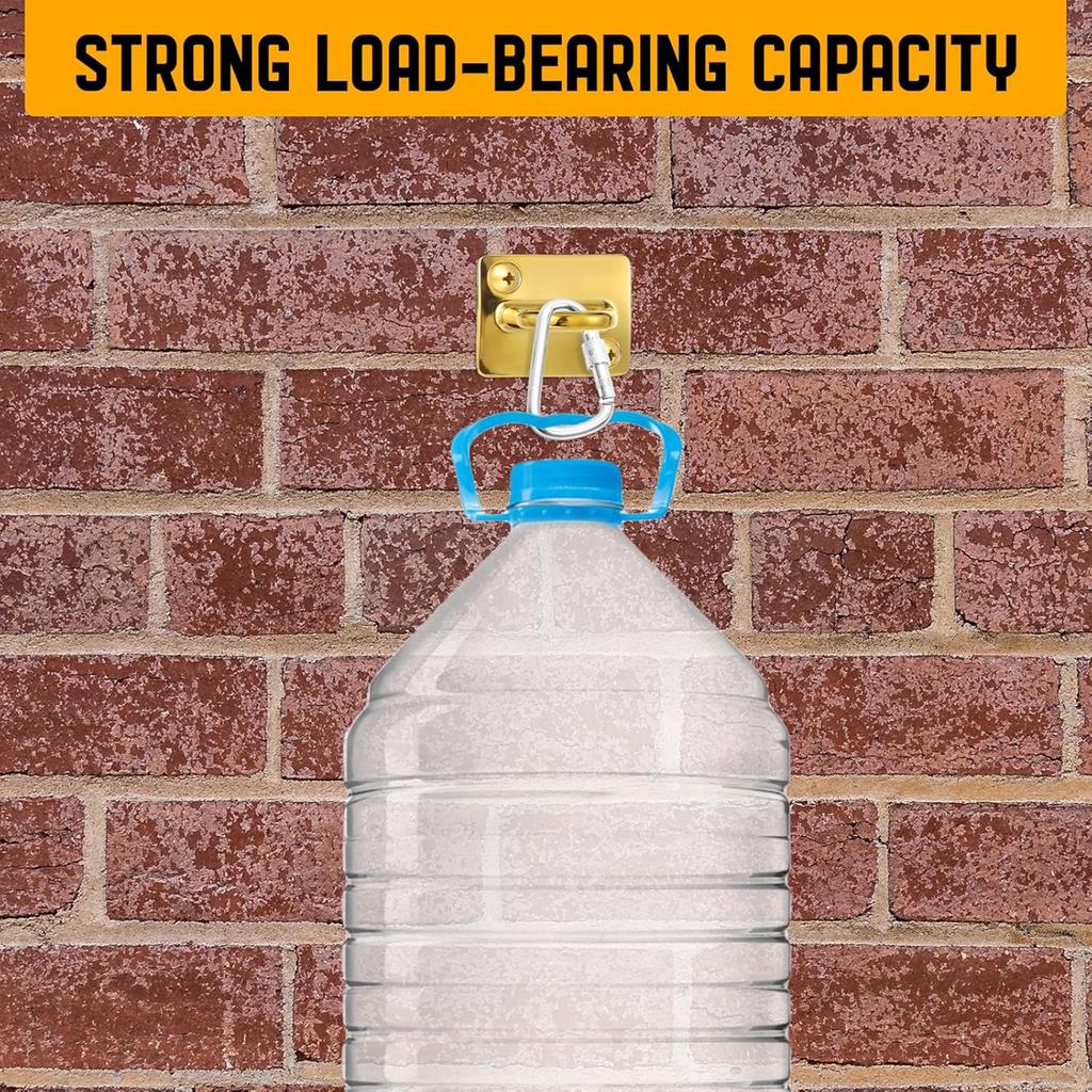 2Pcs Gold Large Loop Wall Plate Metal Post Queues Line Barrier Hooks for Movie Theaters and Hotels Zinc Alloy Hangers