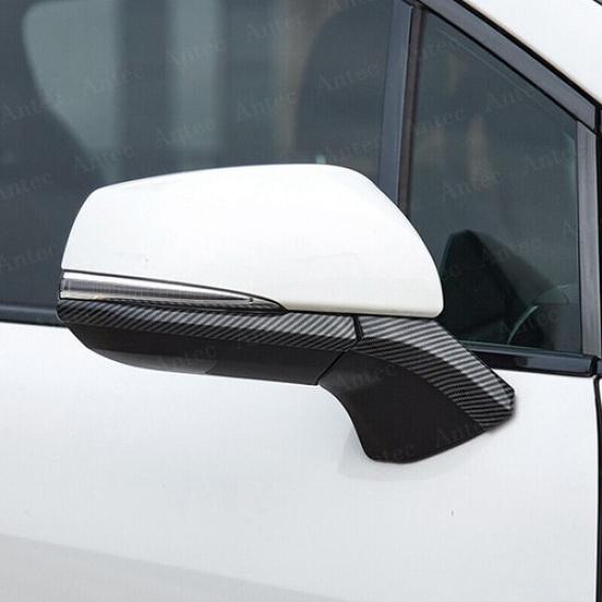 Carbon Fiber Rearview Side Mirror Strip Trim Cover For Toyota Sienna 2021-2024
