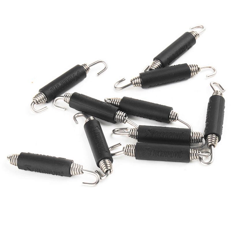 2PCS Stainless Steel Motorcycle Muffler Exhaust Springs Hooks Front Middle Link Pipe Exhaust Connect Spring