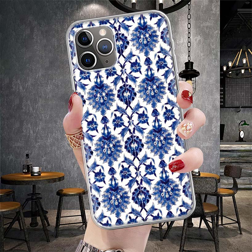 Blue And White Porcelain Soft Phone Case For IPhone 11 17 Air 16E 16 Pro Max 15 + 14 Plus 13 Mini 12 Apple 7 SE 8 Fundas Coque 1