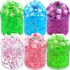 Klares, knuspriges Jelly Slime-Set, 6 Packungen Slime-Sets für Mädchen, nicht klebriger Slime für Kinder, DIY vorgefertigtes Kristallkleber Boba Slime-Set, superweiches Schleimspielzeug