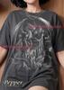Dragon Dark Fantasy Gothic Castle Comfort Colors® Tshirt, Mythical Creature Medieval Monster Fantasy Art Retro 90s Tee