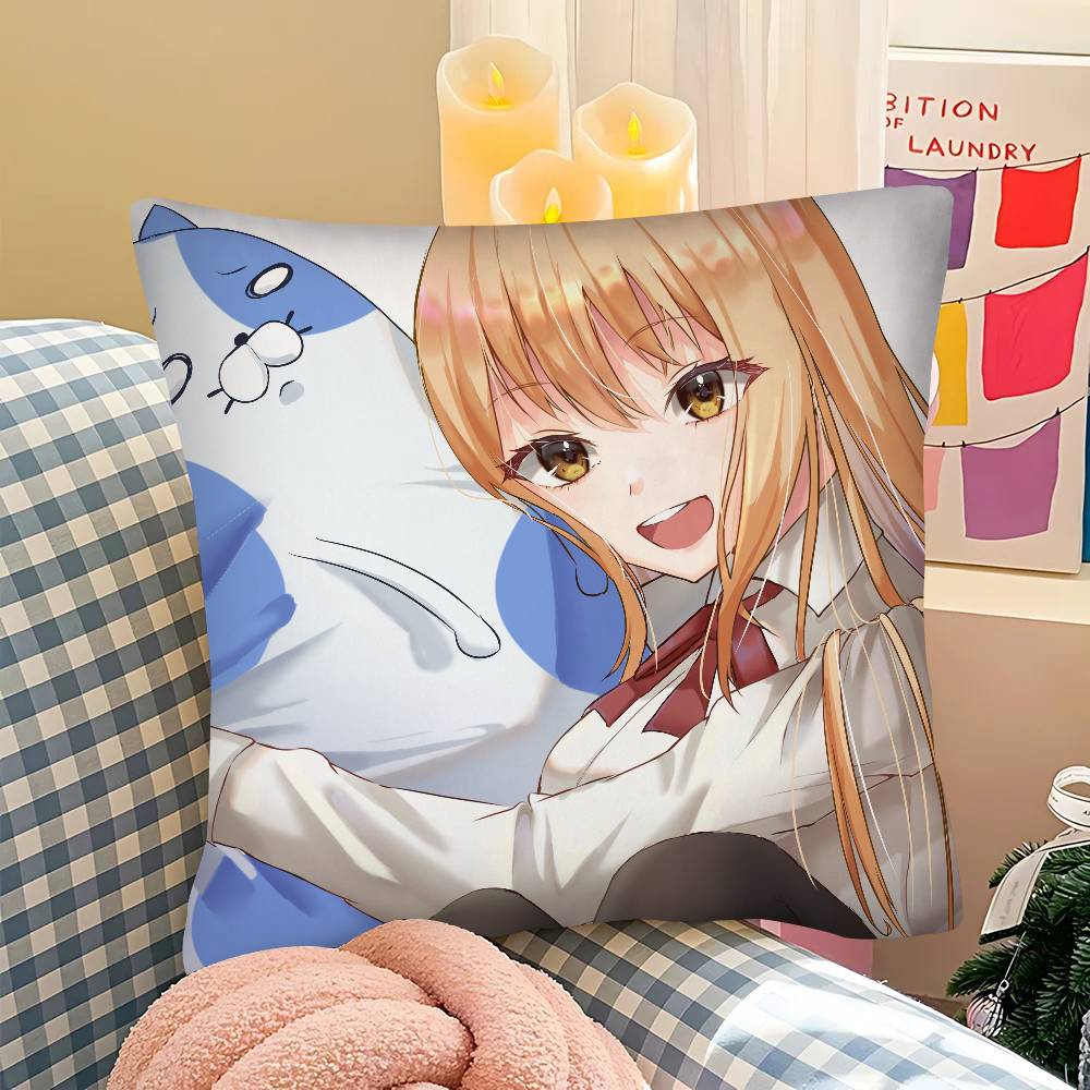 Anime Himouto Umaruchan Pillow Case Fashion Square Pillowcase Bedroom Sofa Room Ins Decoration Leisure Cushion Cover
