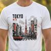 Tokyo Streetwear T-Shirt for Men | Japanese City Graphic Tee | Tokyo Japan Oversized Shirt | Urban Anime Style T Shirt | Tokyo Tower Tee