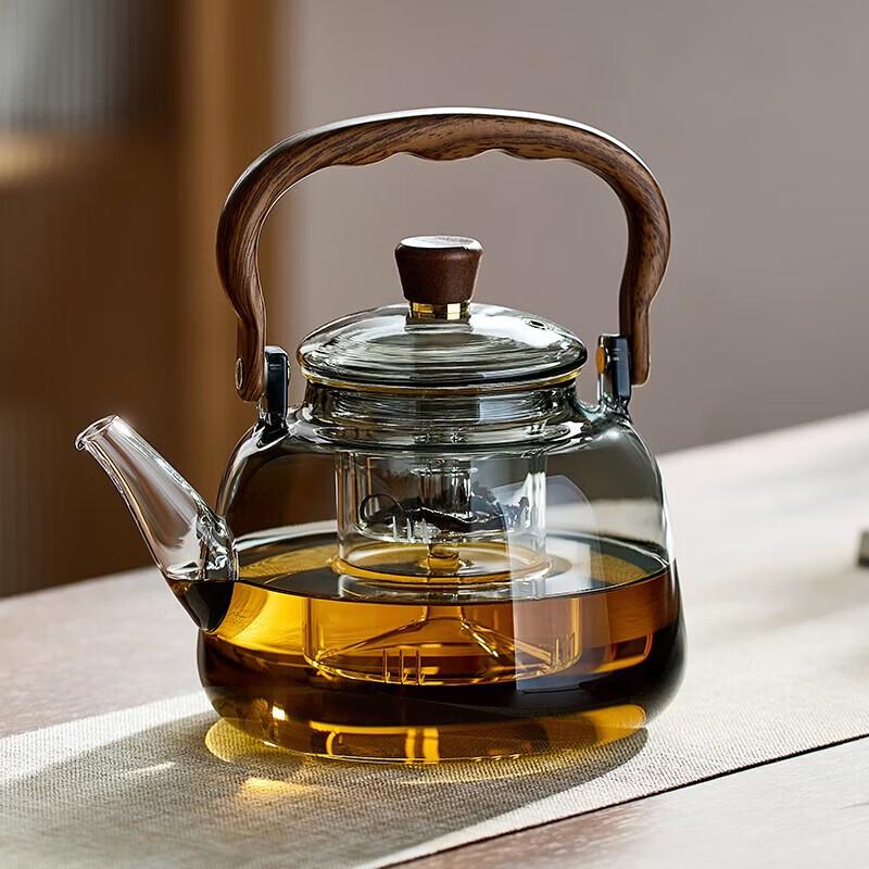 YIHUTEA High Borosilicate Glass Tea Pot with Strainer