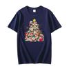 Cute Pug Christmas Costume Santa Hat Ugly Tree Dog Santa Xmas Classic T-Shirt Gifts Animal Printed Basics Graphic Tee Y2k Tops