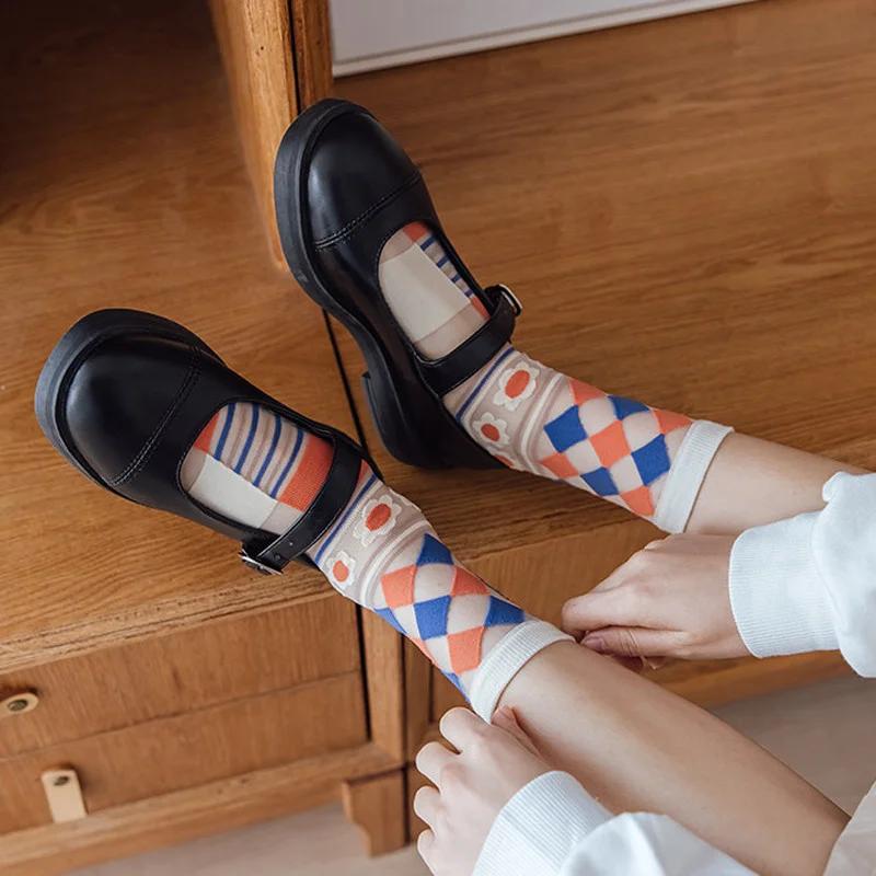 Chaussettes Sexy Coréennes en Dentelle Fleurie en Soie de Verre Marée Nouveauté Harajuku Rétro Chaussettes en Soie Cristal Ultra-fines Transparentes Longues