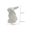 Ceramic Bunny Statue Porcelain Rabbit Modern Art Figurine Spring Easter Home Decor for Bowl Shelf Mantel Wedding Table Ornament
