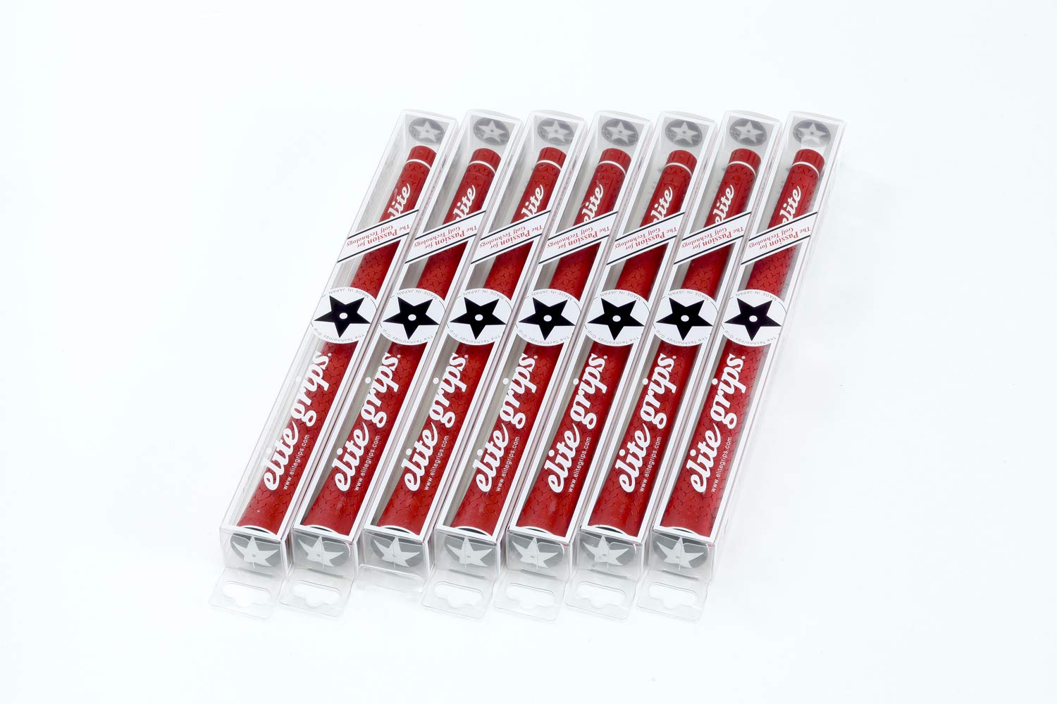 

elitegrips Гольф Грипсы Классические Без Линии Захвата Y360°s Набор из 7 штук, Красный,