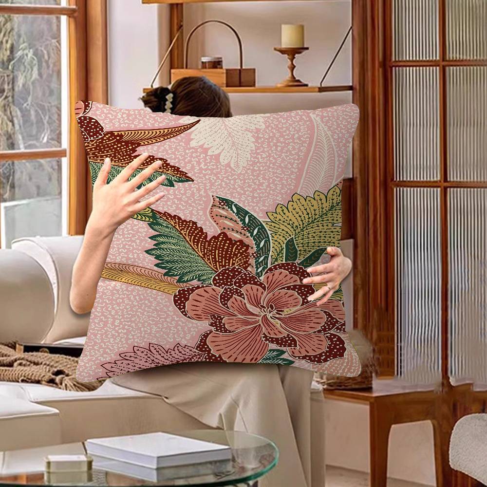 Badik Indonesia Batik Design Pillow Anime Pillow Sofa Bed Head Pillow Cover Cushion Cover 45x45 Cm Fashion