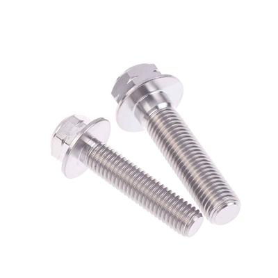 Titanium Alloy Flange Head Screw M6M8M10 Motorcycle, Car Modification, Weight Reduction, External Hexagonal Screw