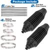 Toolwiz Inner Tie Rod Boot Kit, 2PCS Universal Adjustable Car Tie Rod Boot With Bellow Cable Ties And Clamps, Dustproof Silicone Rack And Pinion Boot