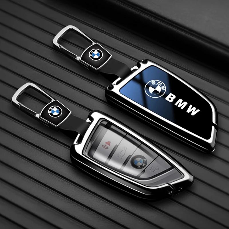 Hot 2025 For BMW X1 X3 X5 X6 X7 1 3 5 6 7 Series G20 G30 G11 F15 F16 G01 G02 F48 Auto Keychain Alloy Car Remote Key Case Cover S