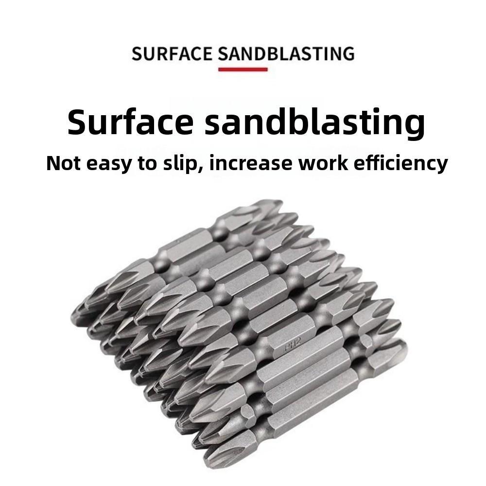 10pcs Ultra-hard Magnetic Phillips Head Screwdriver Electric Drill Tungsten Carbide Bit Set