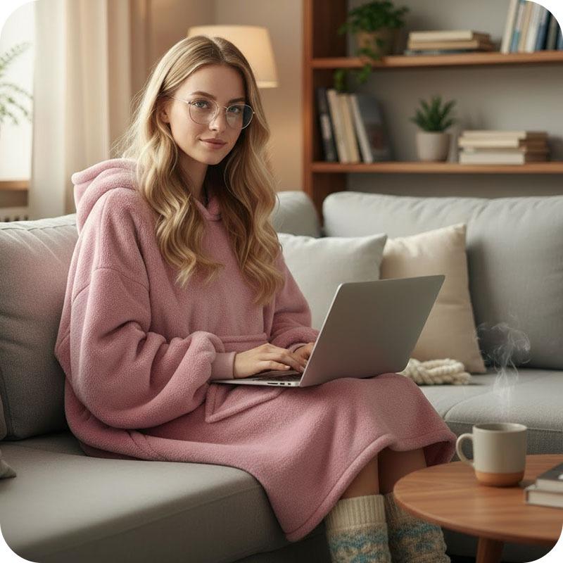Blanket Hoodie - Pink