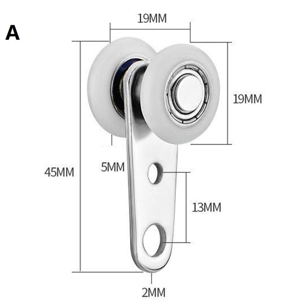 Effortless Sliding Door Hardware with Metal Bearings and Plastic Wheels