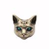 Three Eyed Egyptian Cat Brass Knife Beads EDC DIY Paracord Woven Bracelets Lanyard Pendants Accessories Outdoor Tool Hangings