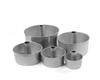 Tiger Crown Silver Cake Pan, 140 x 70mm, 14cm Chiffon Cake Pan, Steel with Aluminum Plated, Removable Bottom, 1273