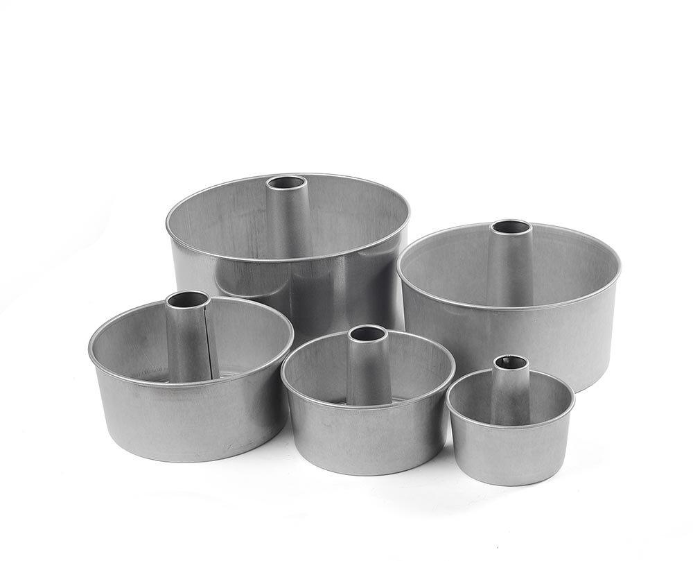 Tiger Crown Silver Cake Pan, 140 x 70mm, 14cm Chiffon Cake Pan, Steel with Aluminum Plated, Removable Bottom, 1273