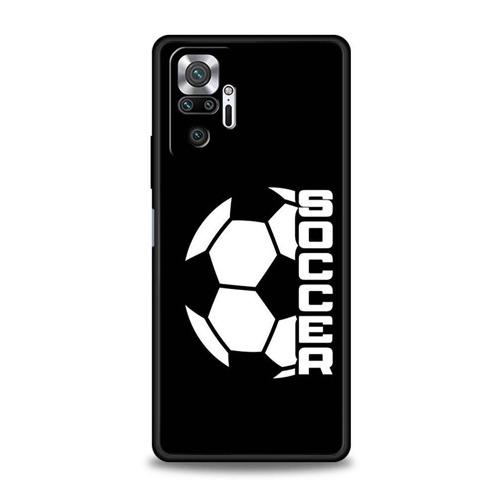 Phone Case For Xiaomi Redmi Note 14 13 12 Pro Plus 5G 9S 9 10 11 4G 14C 13C 12C 10C 9C 9A Soft Cover Soccer Heartbeat