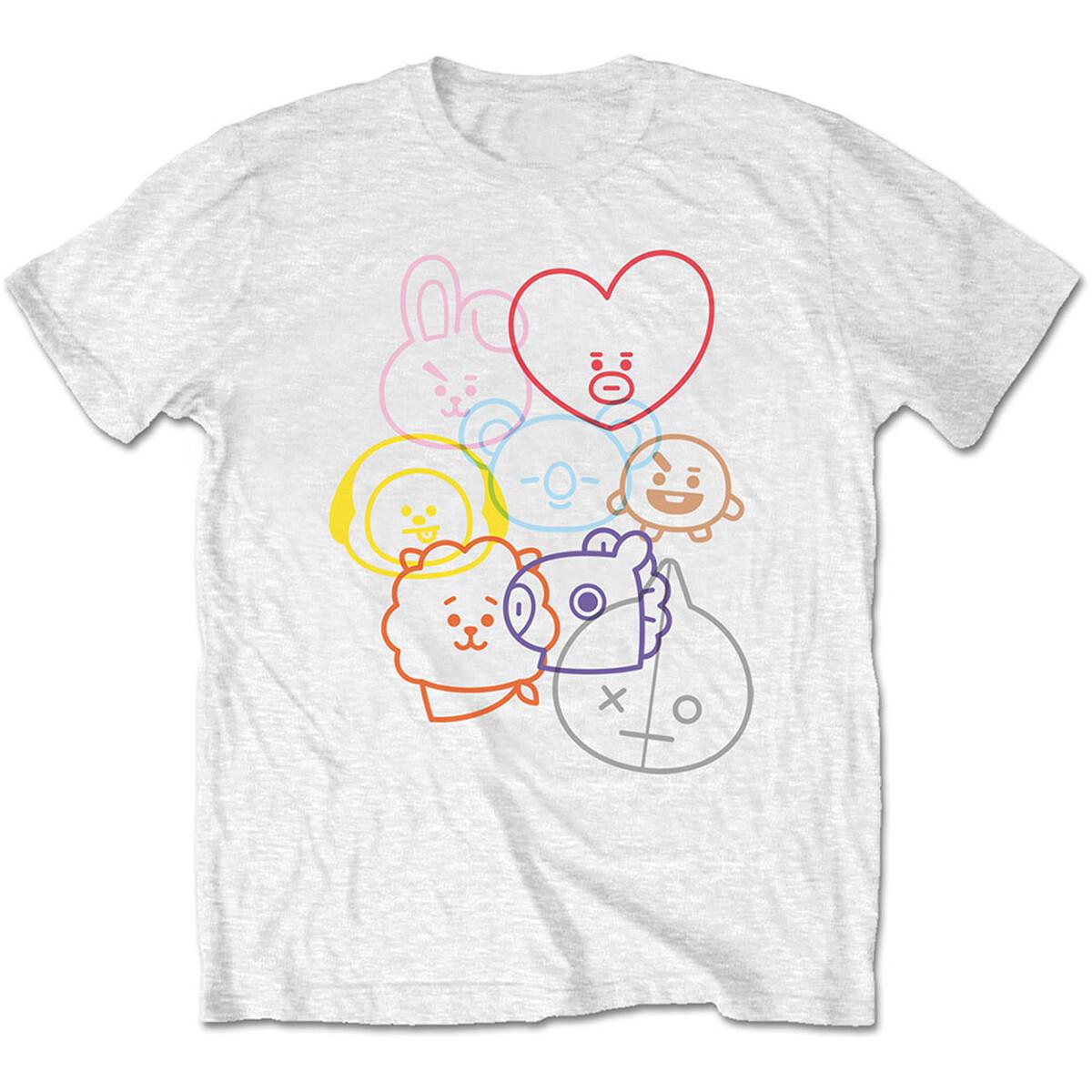 BT21 Faces Officiële T-shirt voor mannen XL