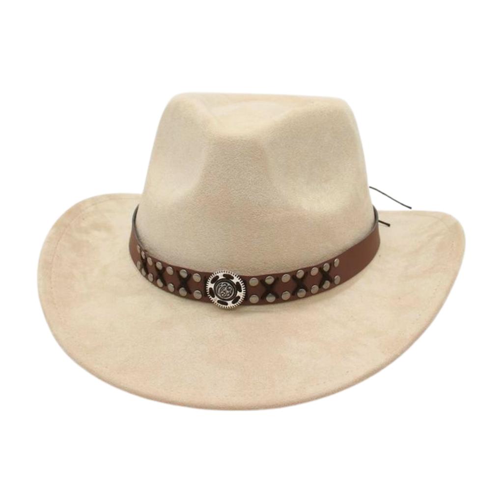 Vacation Travel Horseback Riding Hat Cowboy Hat Vintage Versatile Suede Jazz Hat